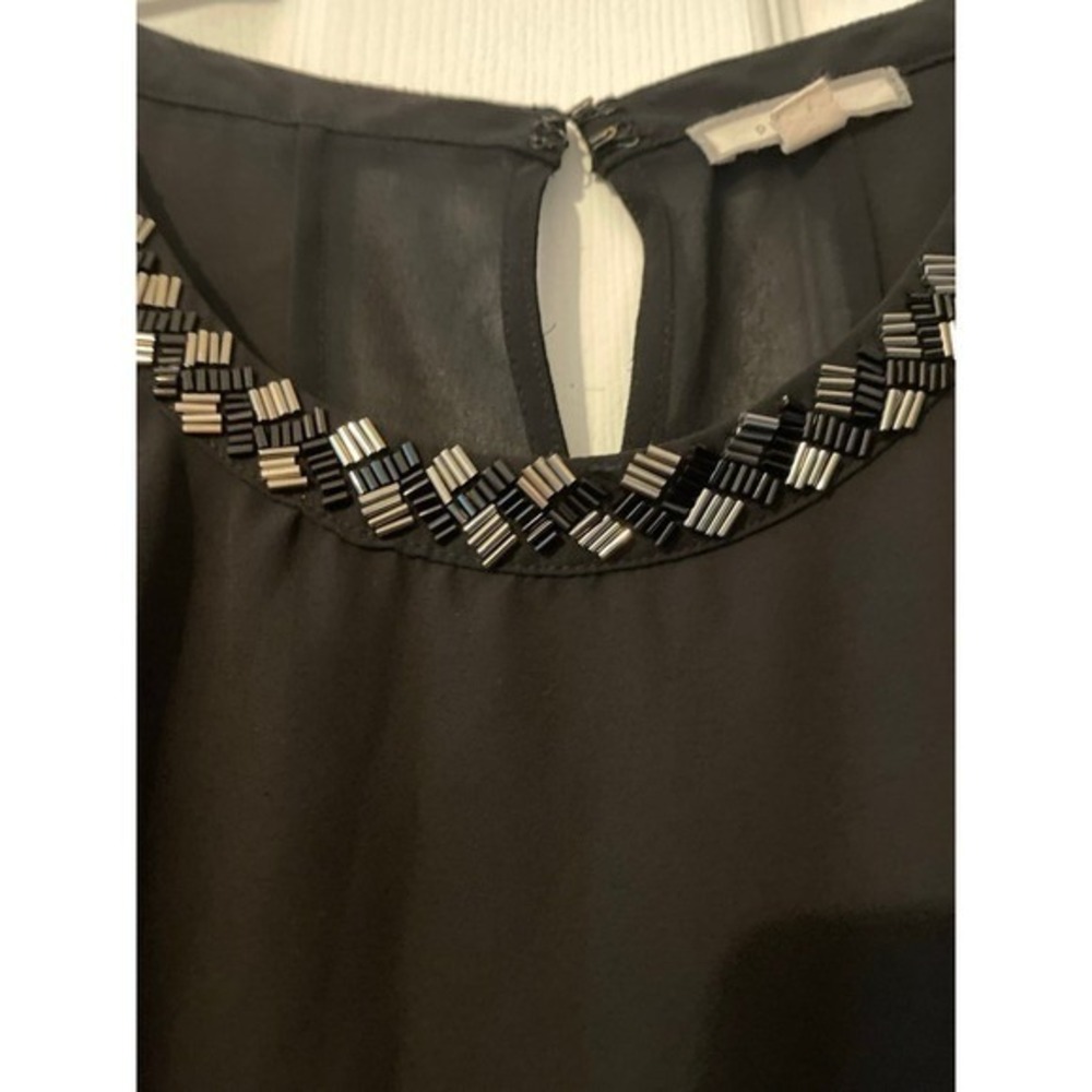Pleione Beaded Black Top size‎ M - Picture 2 of 5
